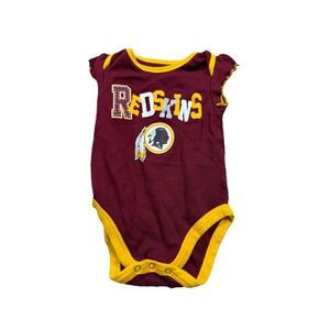 Vintage NFL Washington Redskins Commanders Sleeper Bodysuit Newborn Baby 0/3 Mo